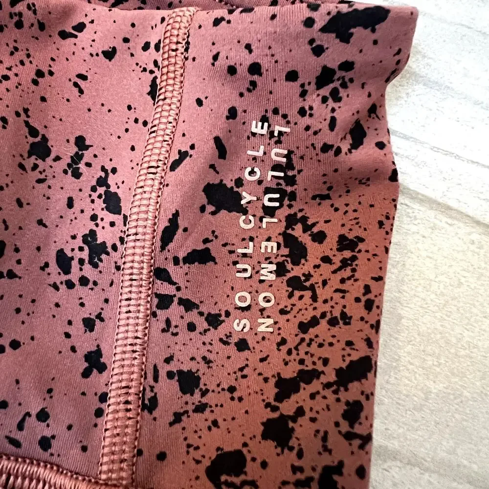 LULULEMON To The Beat Tight X SOULCYCLE 2 Tempo Splatter Adobe Dust size 6